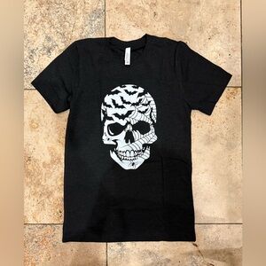 CVG S Halloween bats Skull horror Tee - Black